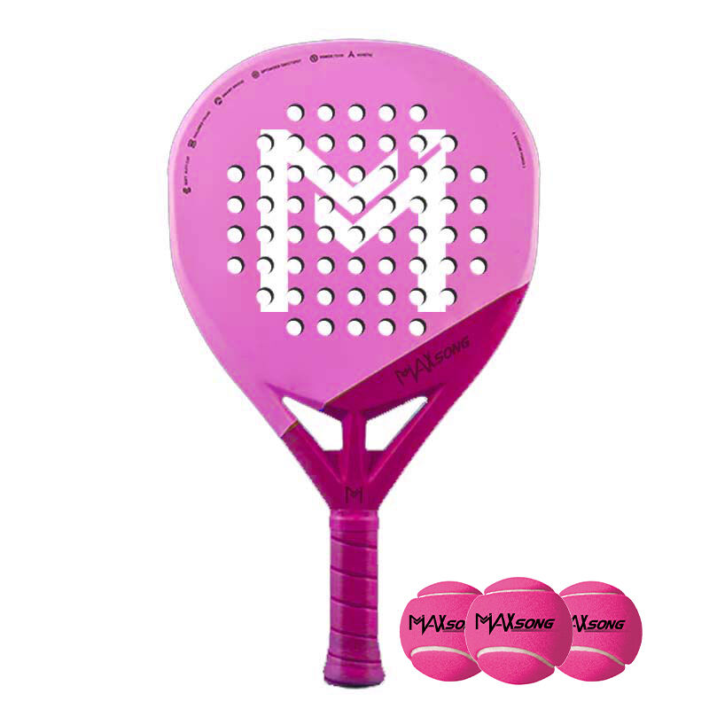 A Paddle Racket OEM Padel Ball Racket Paddle 12k Diamond Shape Carbon Fibre Custom ...