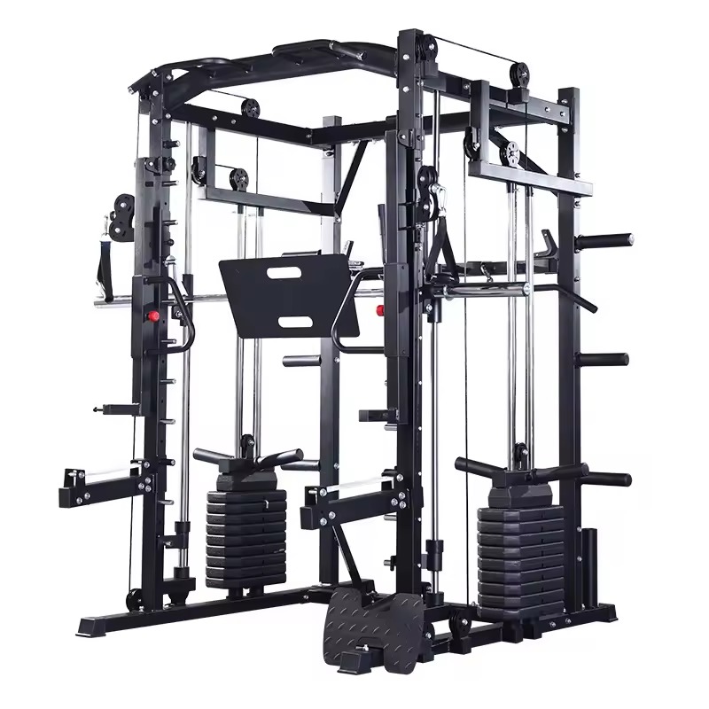 Tri Stack Exercise Machine Multifunction Home Gym Exercise Multi Function Station Equipment Smith ...